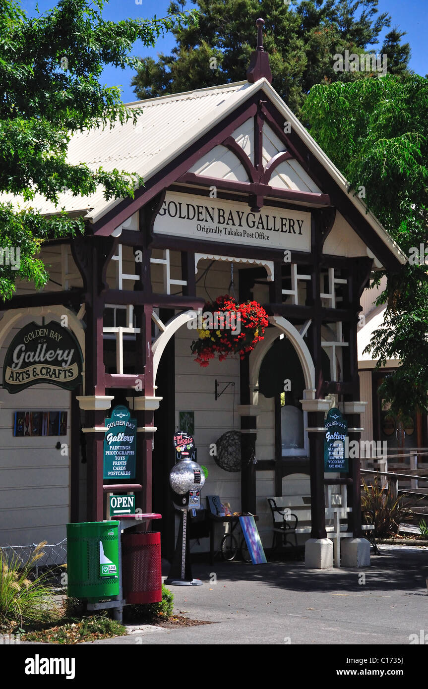 Golden Bay Gallery, Commercial Street, Takaka, Nelson Regione, Isola del Sud, Nuova Zelanda Foto Stock