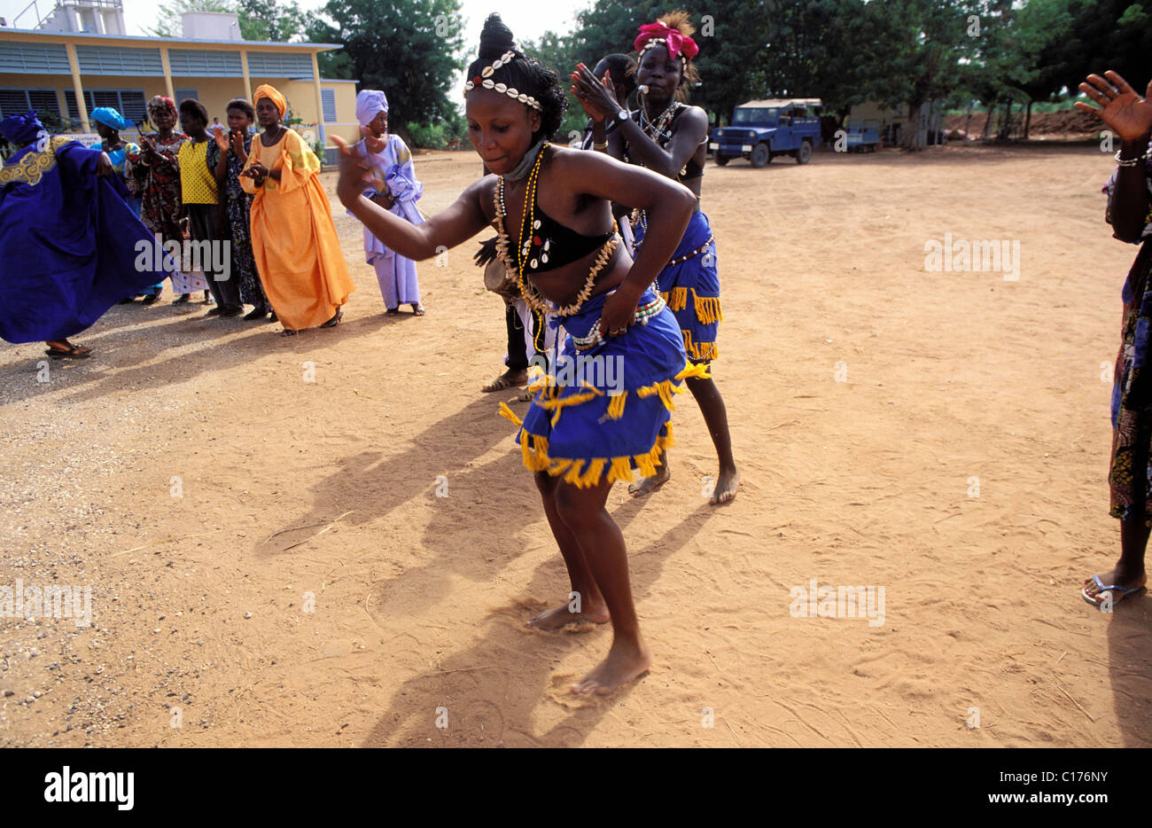 Il Senegal, la Casamance, Ziginchor city, danza tradizionale Foto Stock