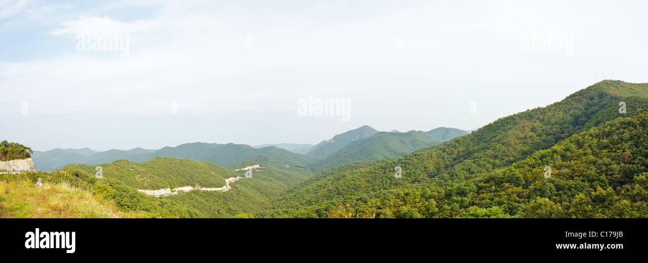 Montagne Taebaek panorama, Corea del Sud Foto Stock