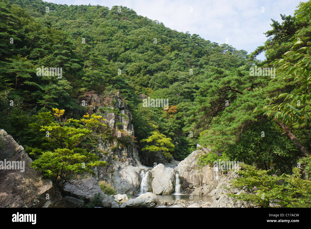 Ssangsaeng cascata, Bogyeongsa, Corea del Sud Foto Stock