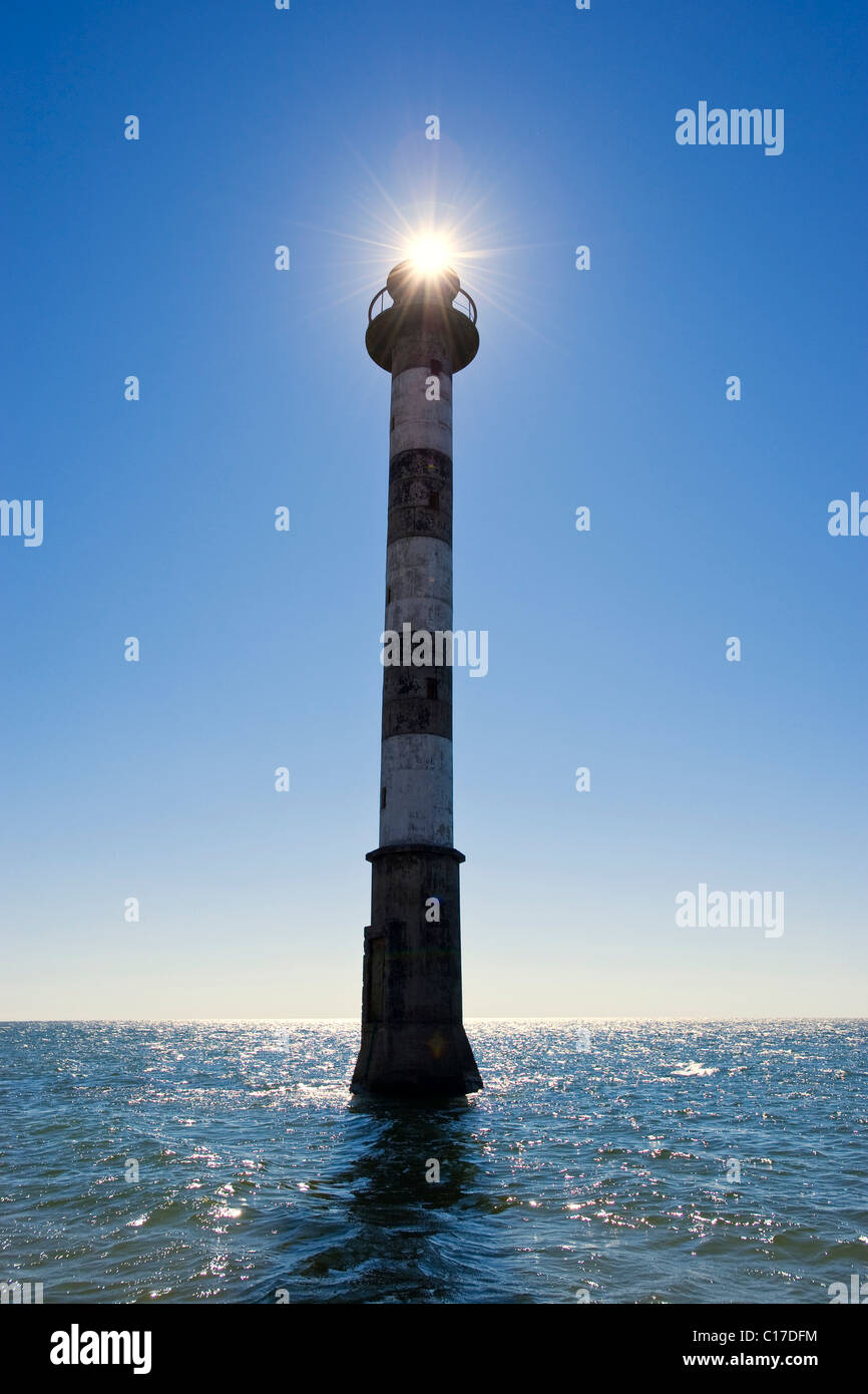 Faro Kippsaare, Harielaide penisola, Vilsandi National Park, Saaremaa, isola nel mar Baltico, Estonia, stati baltici Foto Stock