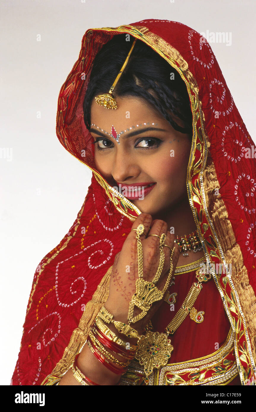 VDA-64229 : sposa di Rajasthani ; India Signor#145 Foto Stock