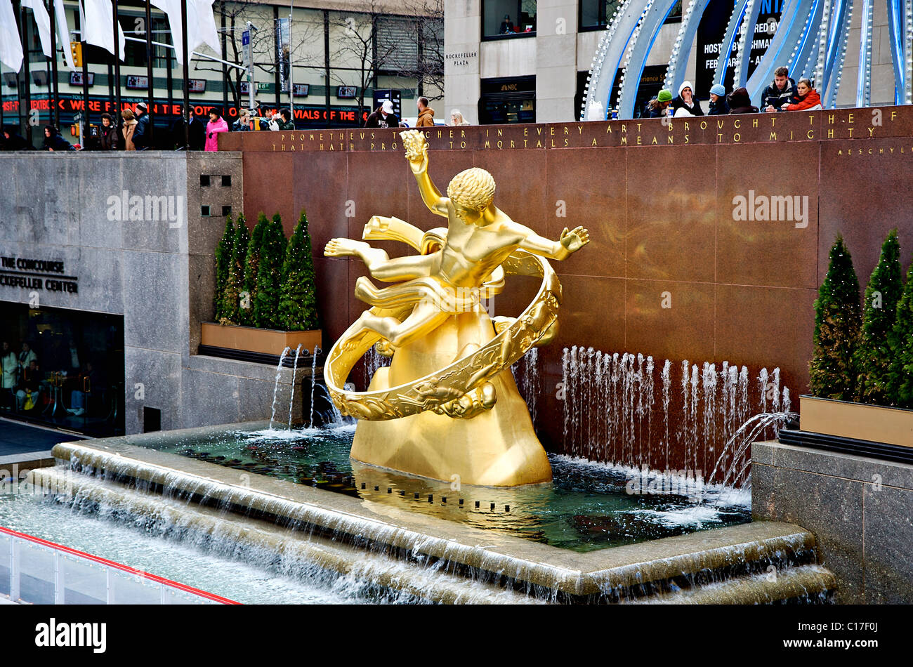 Il Rockefeller Center, NYC, New York Foto Stock