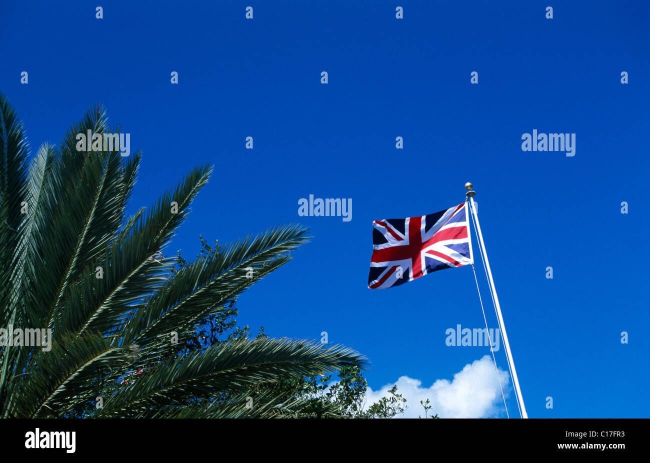 Union Jack, Isole Vergini Britanniche, Isole dei Caraibi Foto Stock