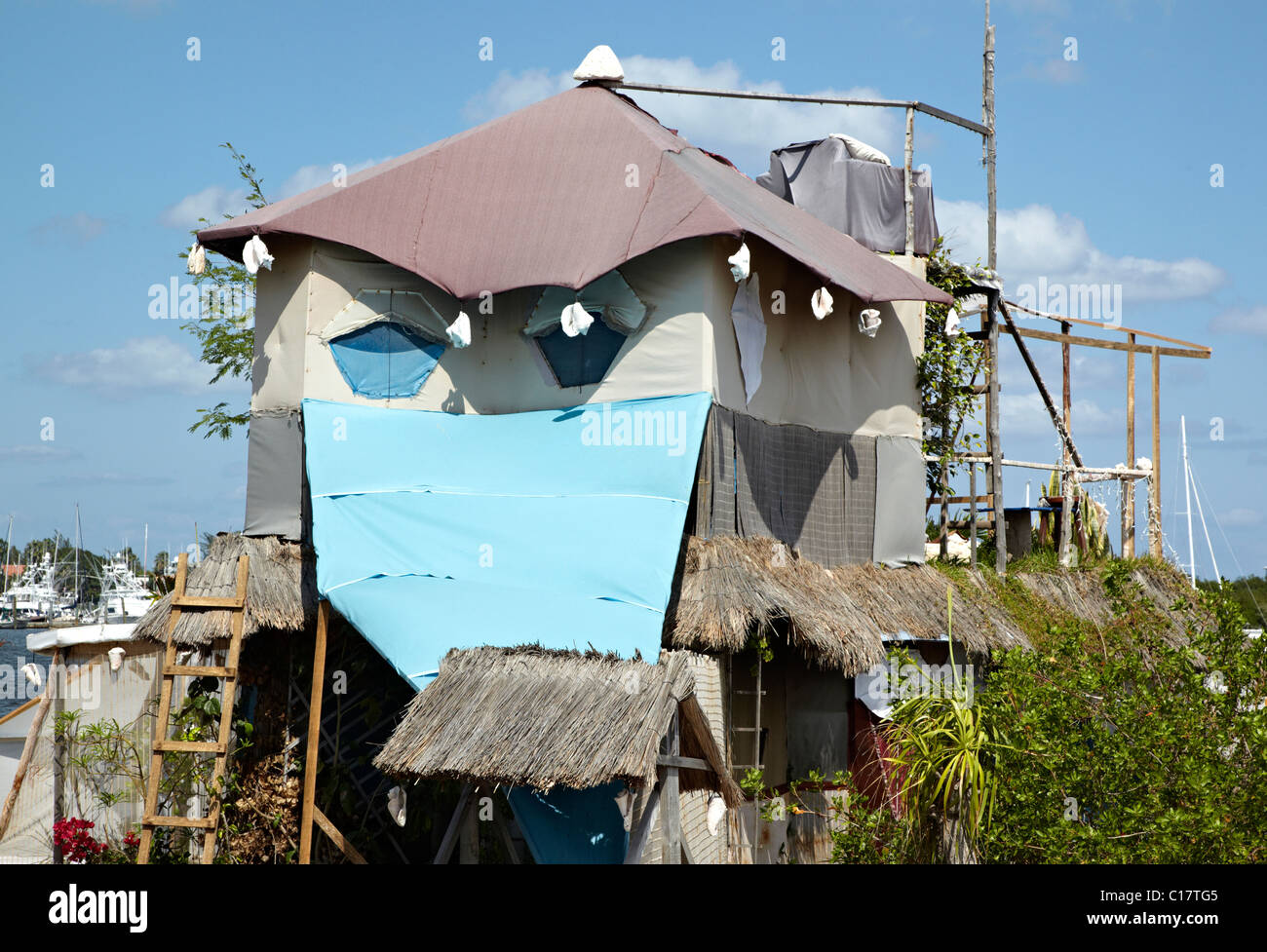 La casa sul flacone isola Isla Mujeres Città del Messico MESSICO Foto Stock