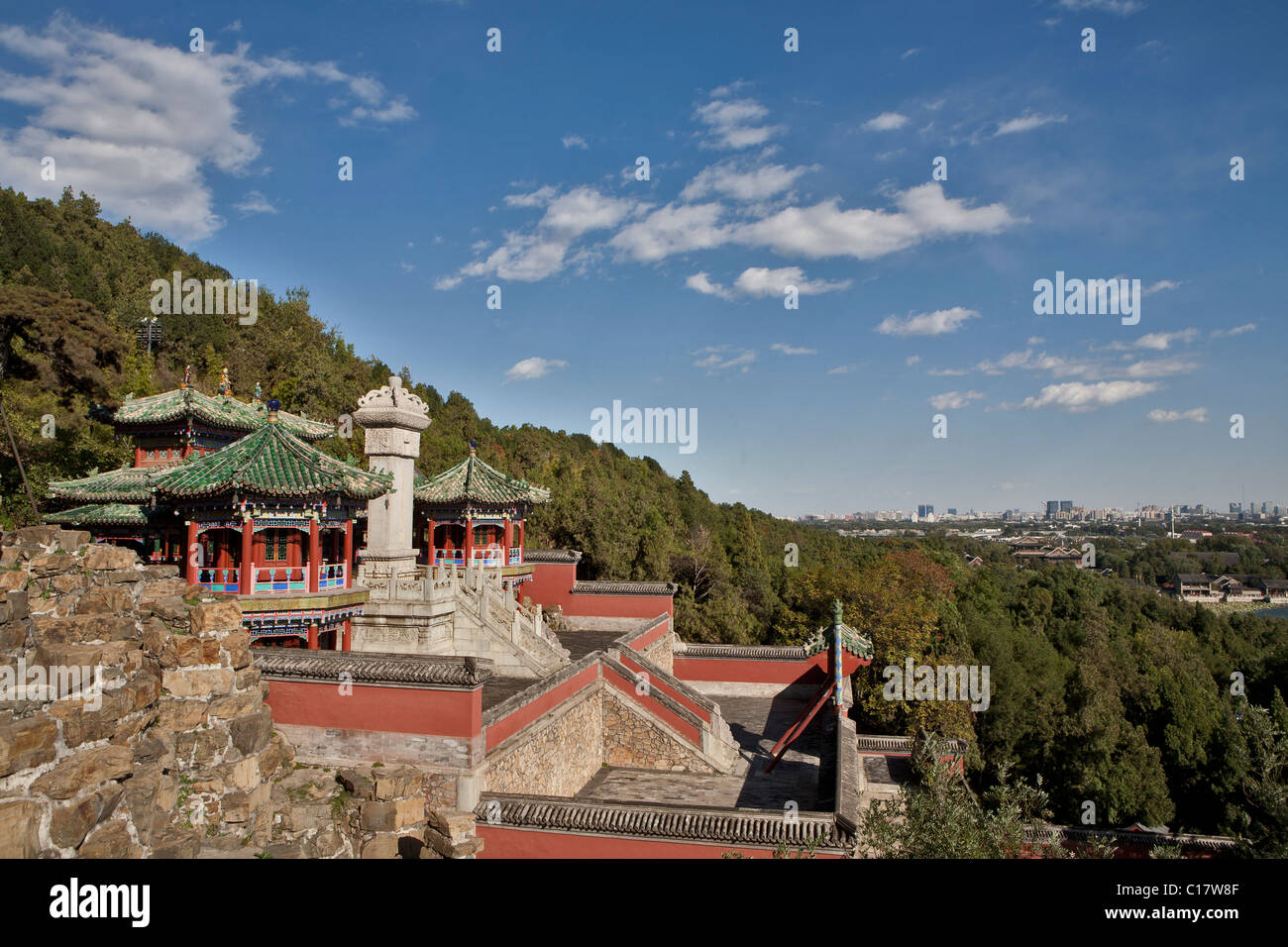 Archiviazione girevole la costruzione presso il Palazzo Estivo, Pechino, Cina Foto Stock