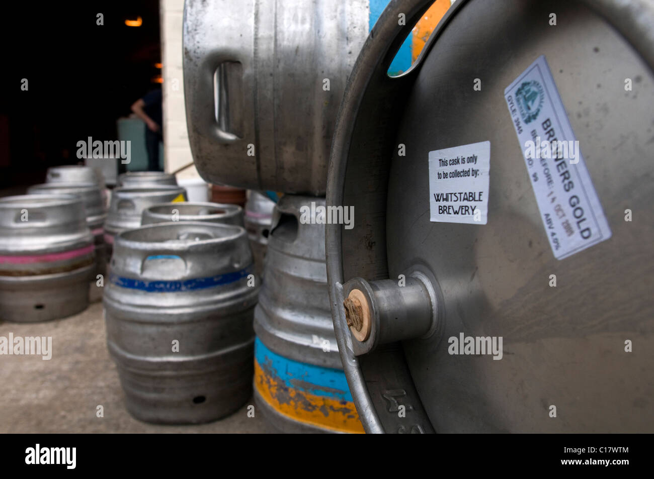 Whitstable Brewery, la produzione della birra per micro birreria Foto Stock