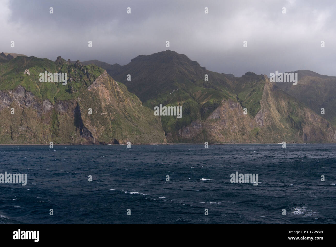 Gough isola. Raro immagine inusuale. Tristan da Cunha isola gruppo, Sud dell'Oceano Atlantico. Foto Stock