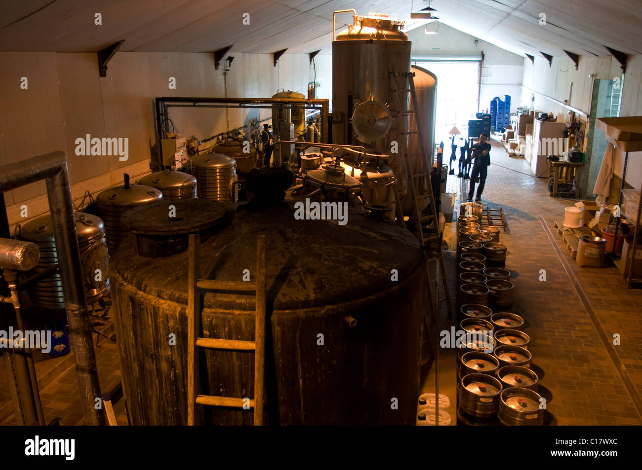 Whitstable Brewery, la produzione della birra per micro birreria Foto Stock