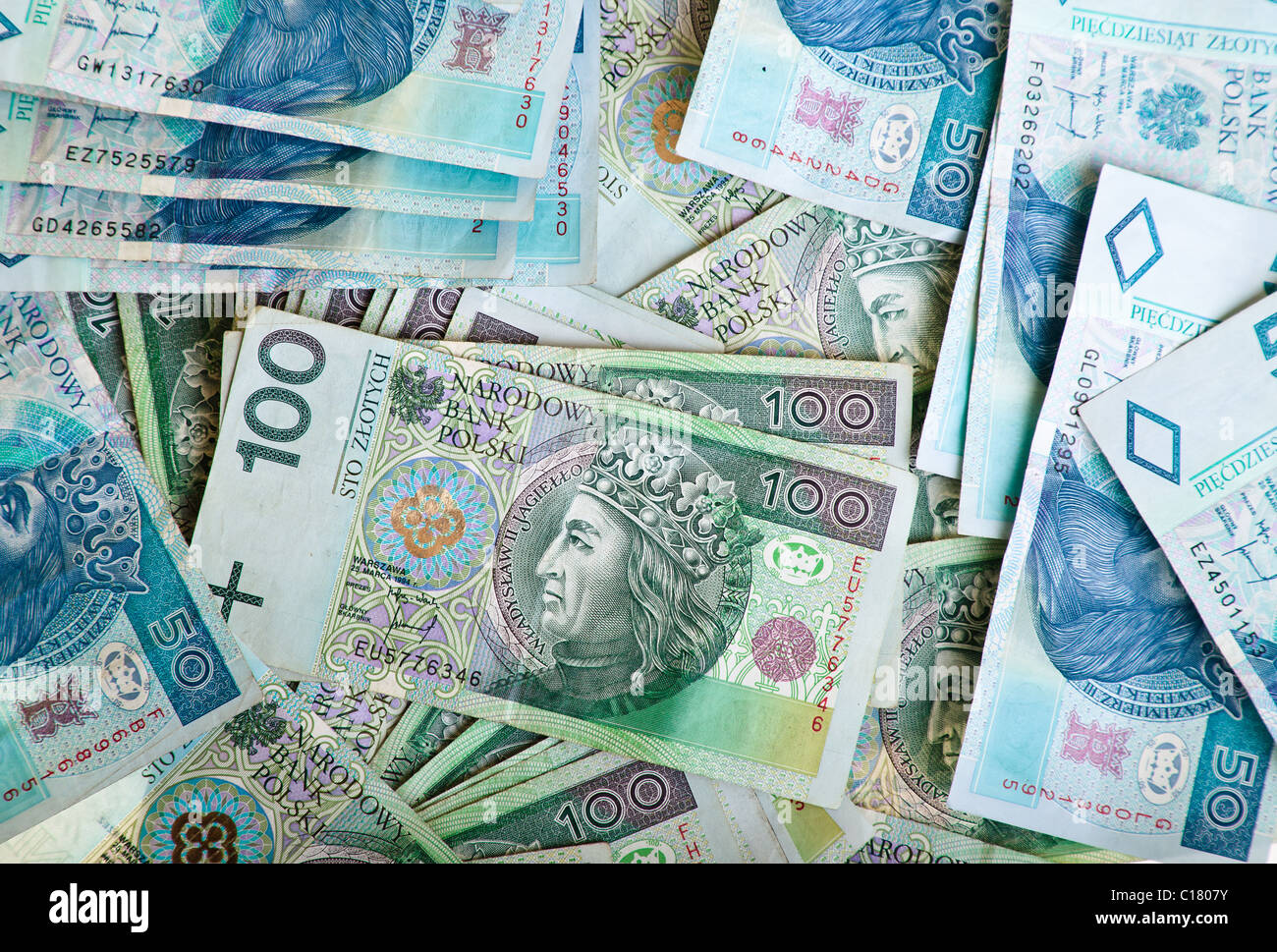 Il polacco di carta moneta Foto Stock