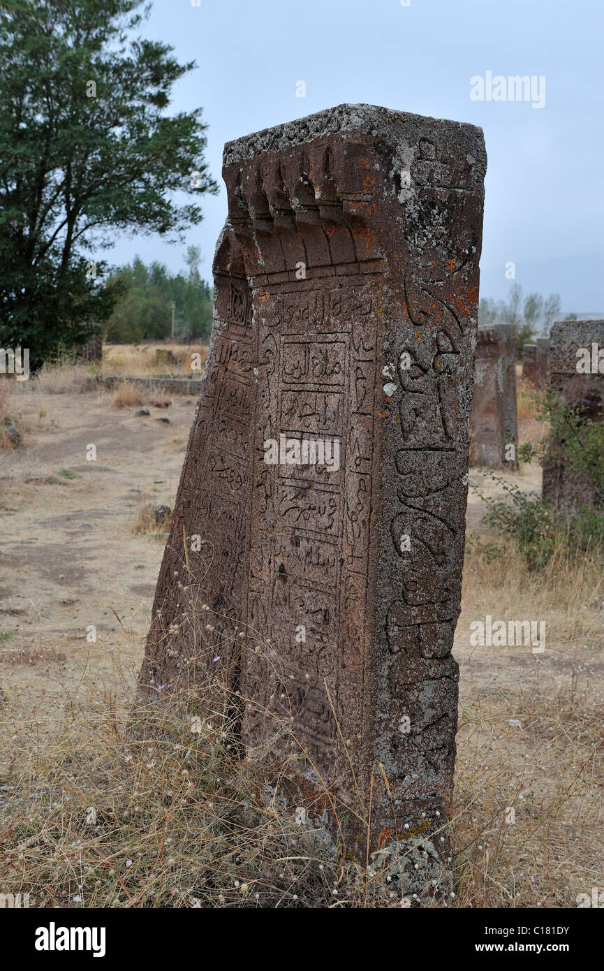Lapide del cimitero di Seljuk, Ahlat, Turchia 100925 367083 Foto Stock