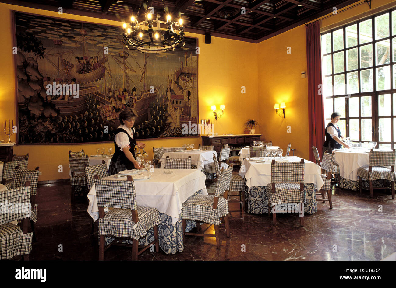 Spagna, Castiglia e Leo, Tordesillas Le Parador Restaurant Foto Stock