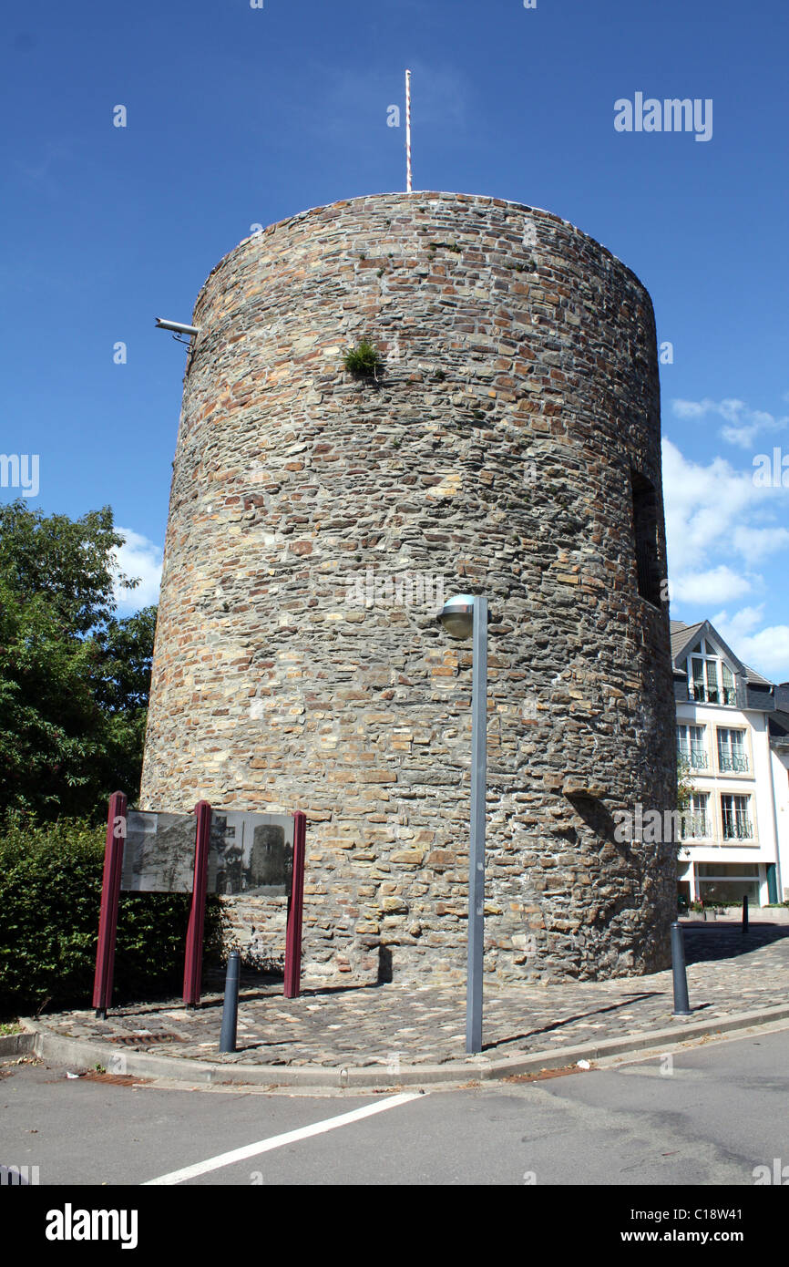 Il Buchelturm ora il sharacteristic del comune di St-Vith in Belgio in Europa Foto Stock