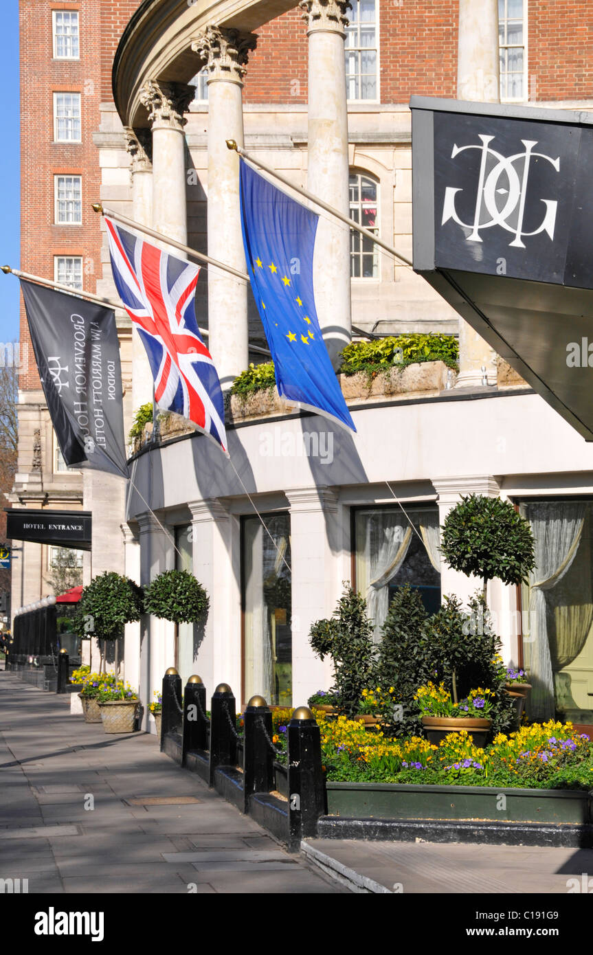 Grosvenor House Hotel di lusso 5 stelle in Mayfair Park Lane affacciato su Hyde Park & gestito da JW Marriott Hotel in London West End England Regno Unito Foto Stock