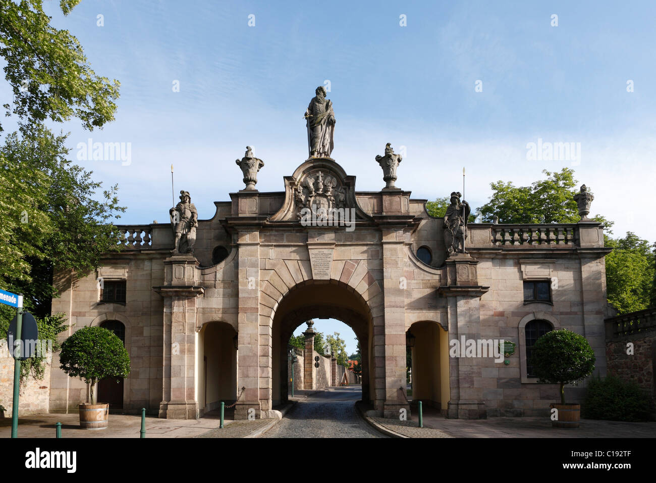 Paulustor Gate, Fulda, Rhoen, Hesse, Germania, Europa Foto Stock