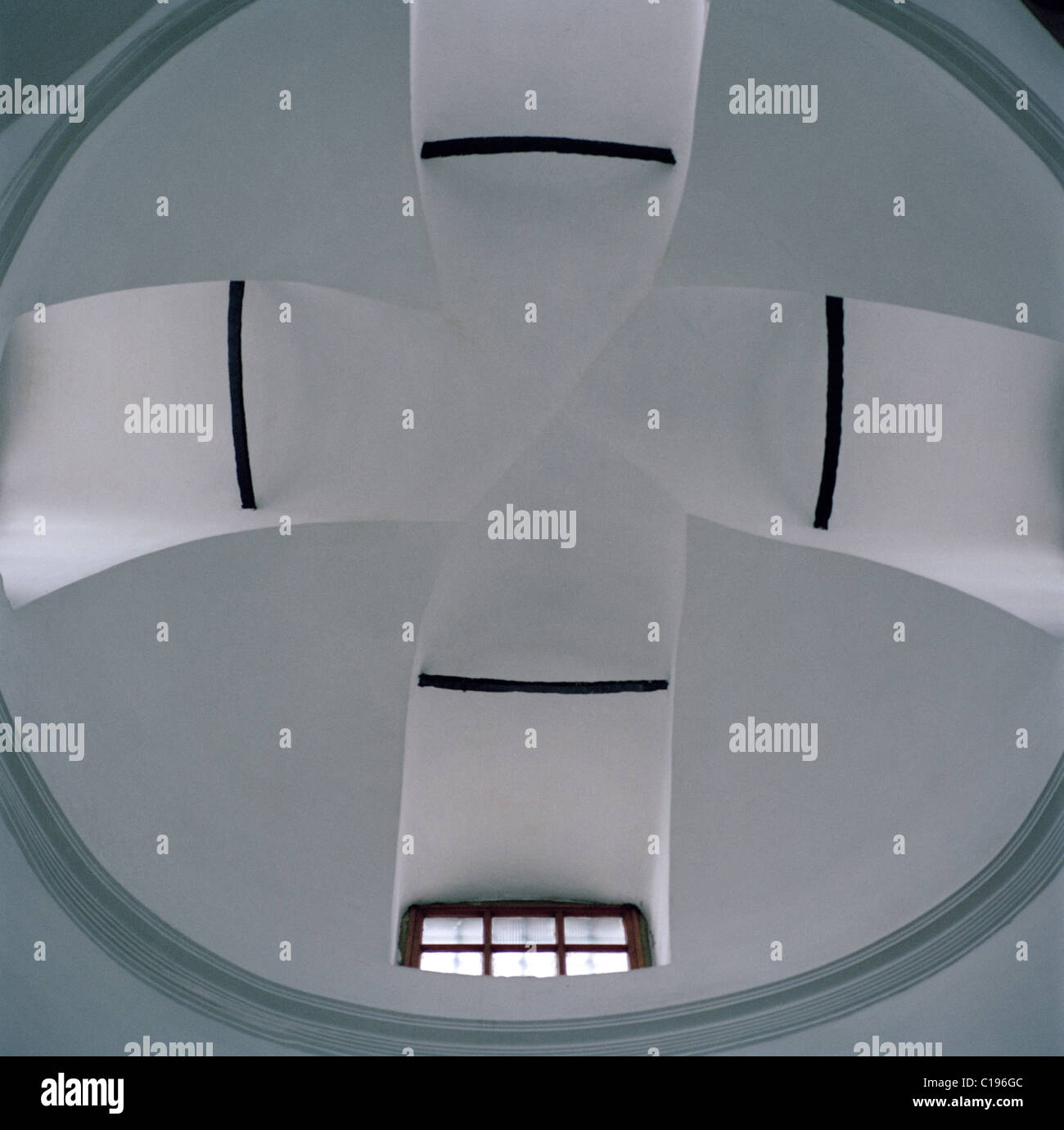 Un dettaglio del soffitto del palazzo di Topkapi ad Istanbul in Turchia. Foto Stock