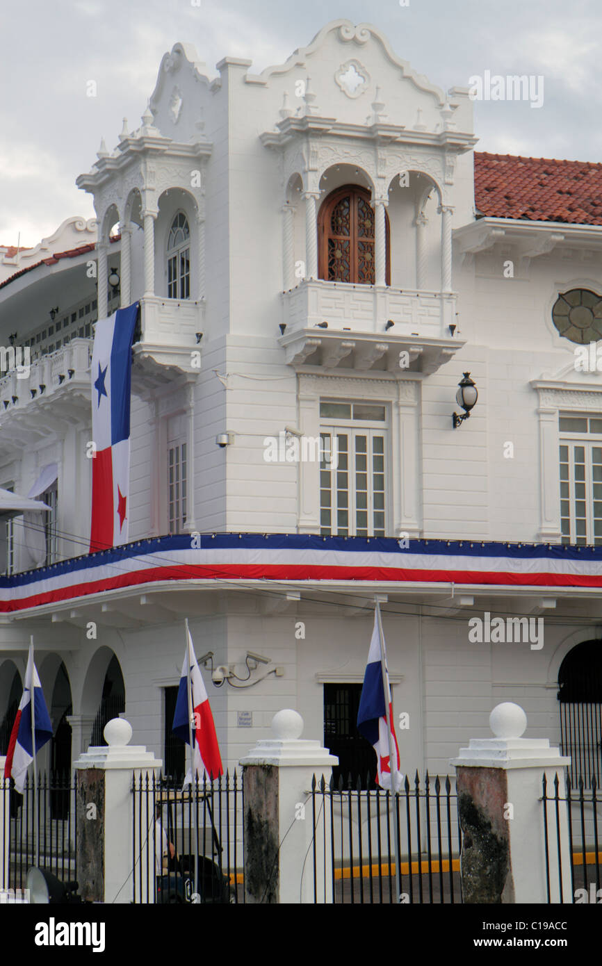 Panama,America Latina,America centrale,Città di Panama,casco Viejo,San Felipe,coloniale,Sito Patrimonio dell'Umanità,Palazzo Presidenziale,1673,Palacio de las Garzas,Official r Foto Stock
