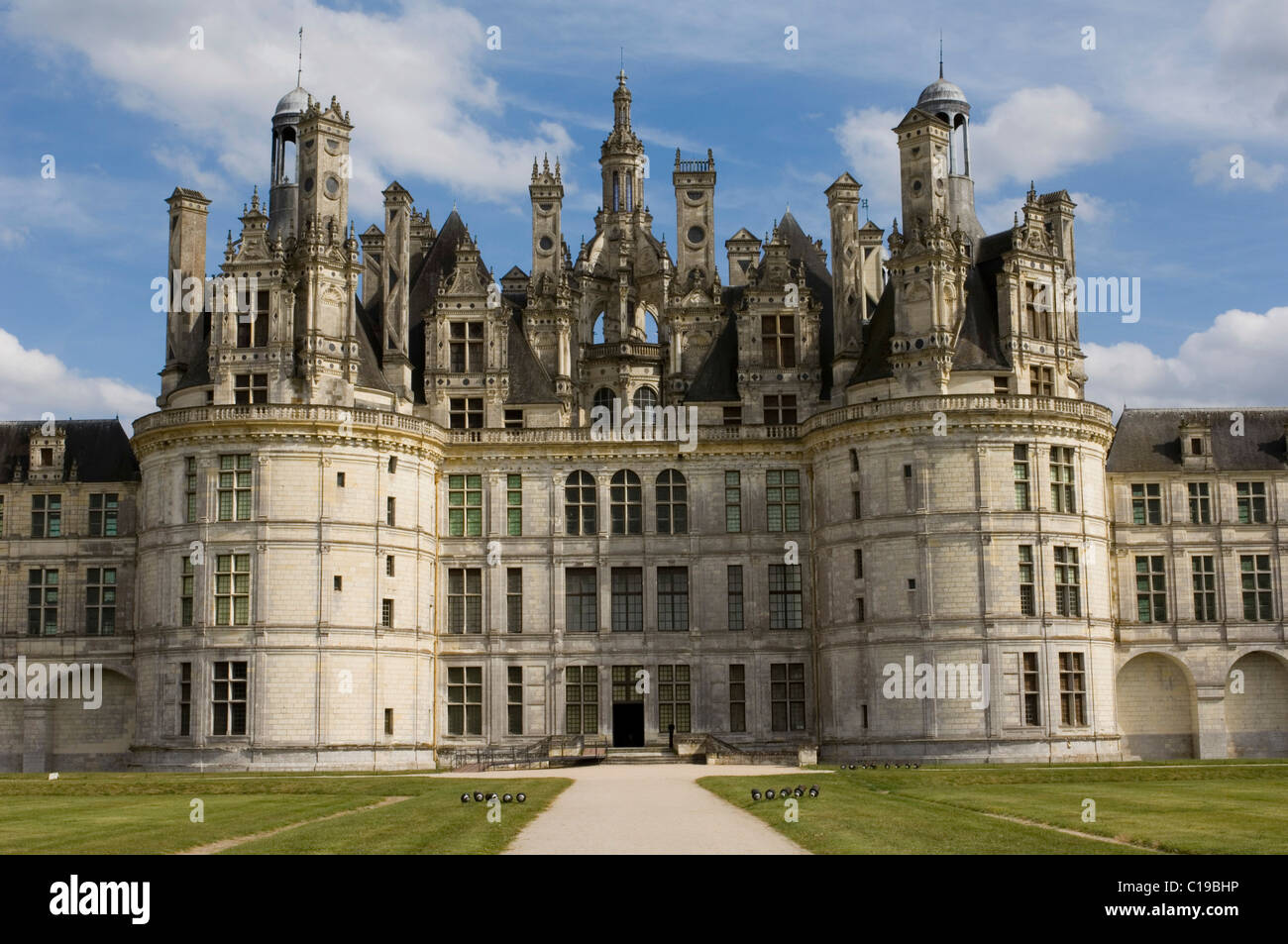 Castello di Chambord, il più grande castello sul fiume Loira, in Francia, in Europa Foto Stock