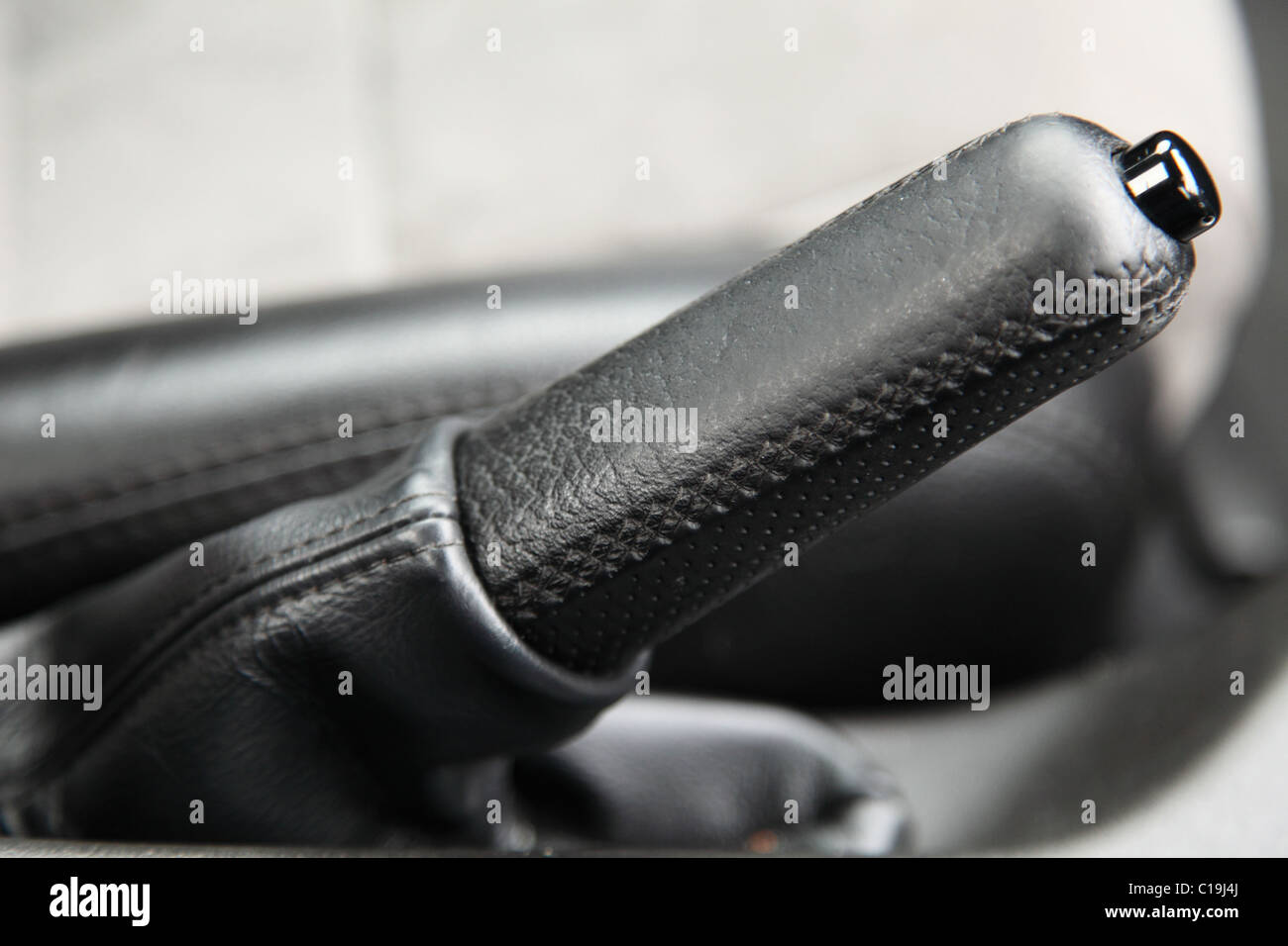 Un freno a mano per auto. Foto Stock