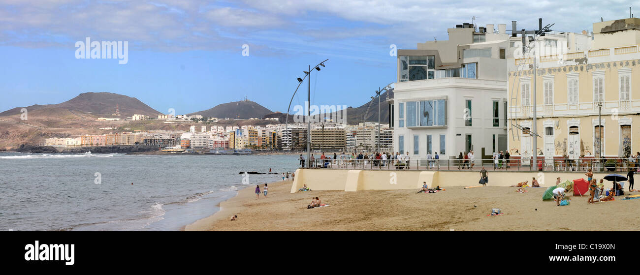 Spiaggia di Las Canteras a Las Palmas di Gran Canaria Foto Stock
