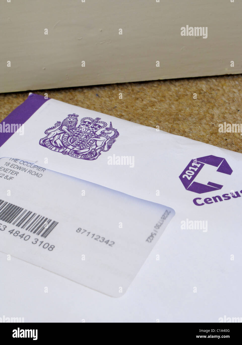 Forma di censimento 2011 REGNO UNITO Inghilterra gran bretagna Foto Stock