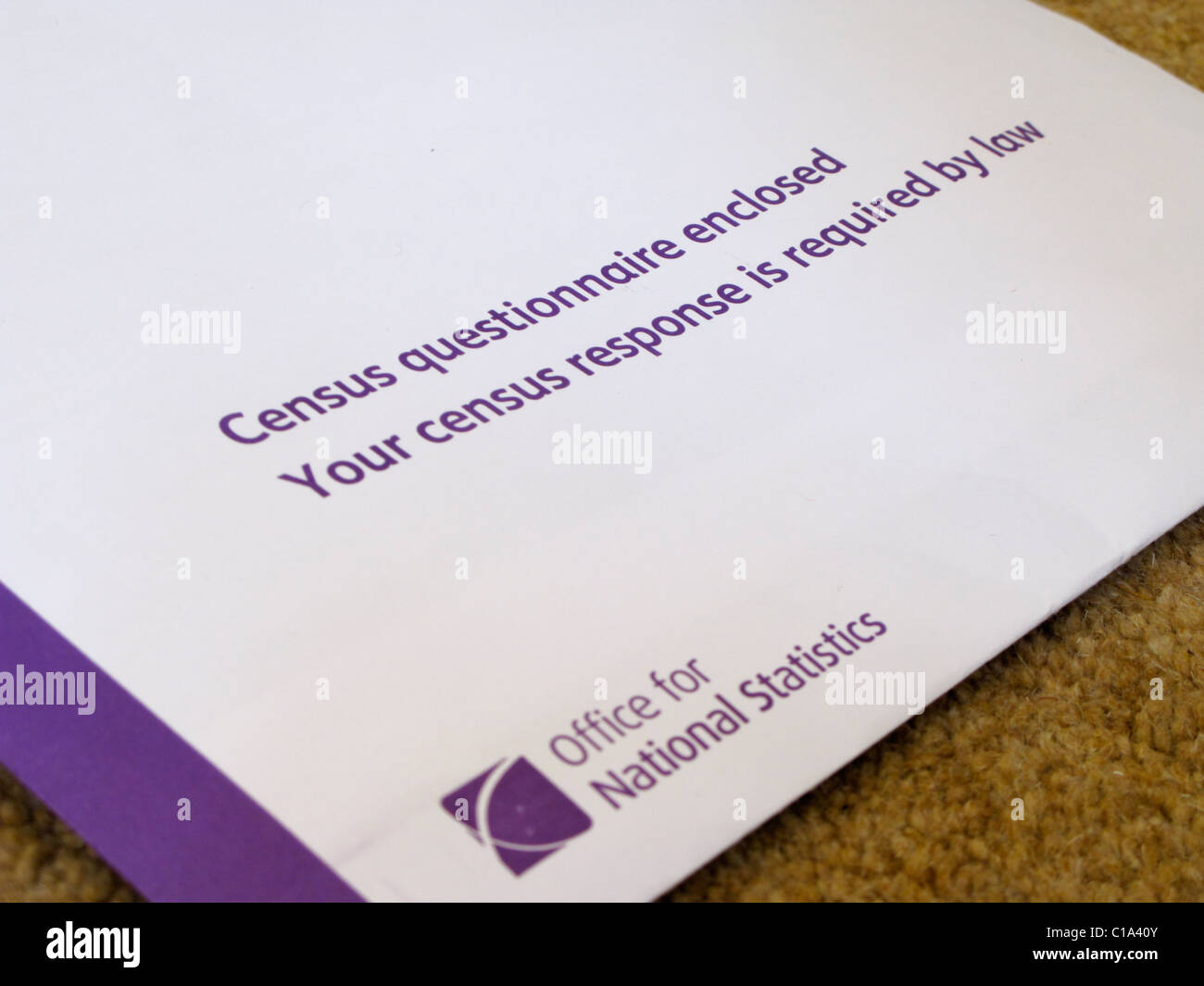 Forma di censimento 2011 REGNO UNITO Inghilterra gran bretagna Foto Stock