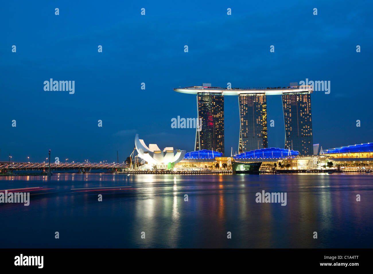 Il Marina Bay Sands Singapore. Il Marina Bay, Singapore Foto Stock