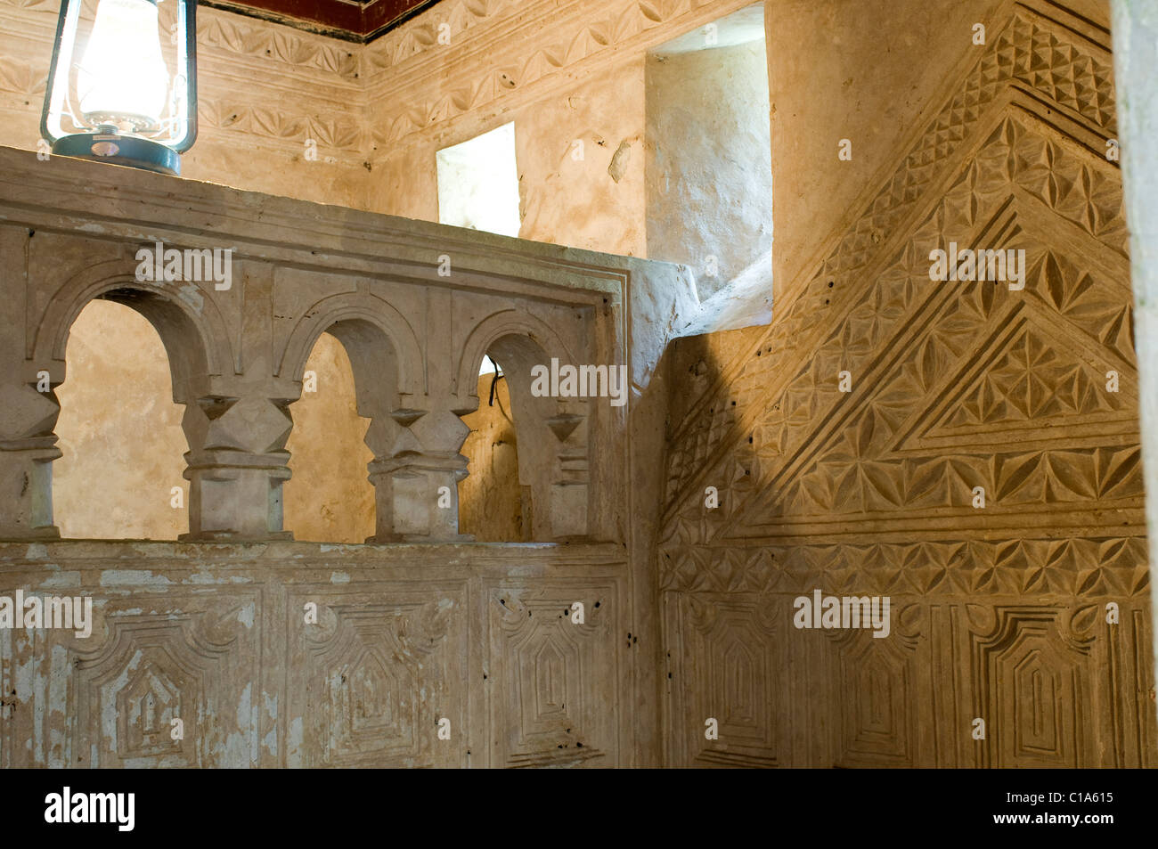 Sala da bagno, Swahili House Museum, Old Stone Town, Lamu, Kenya Foto Stock