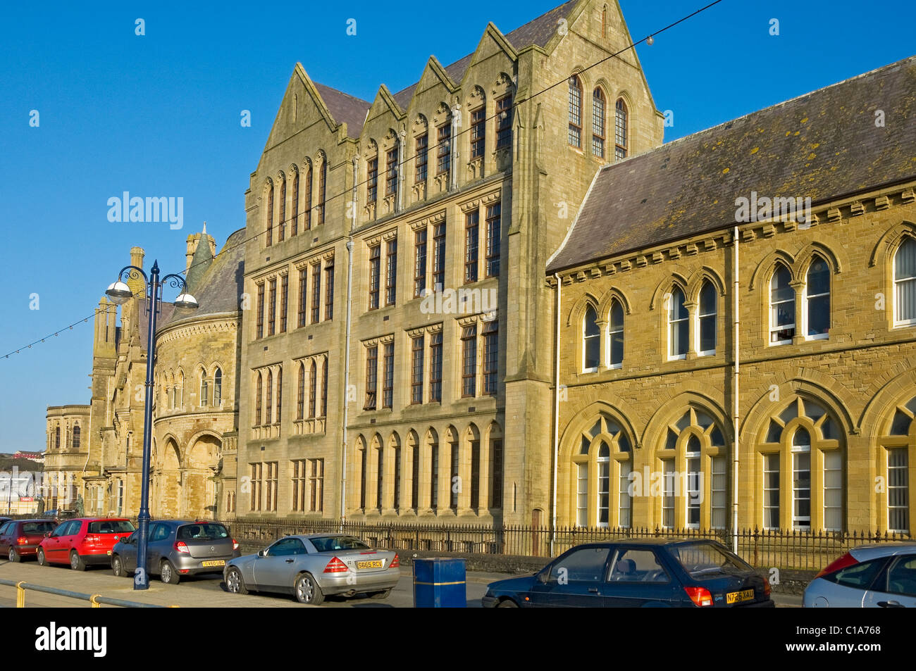 'Old College' Aberystwyth University Ceredigion Cardiganshire MID Wales UK Regno Unito Gran Bretagna Foto Stock