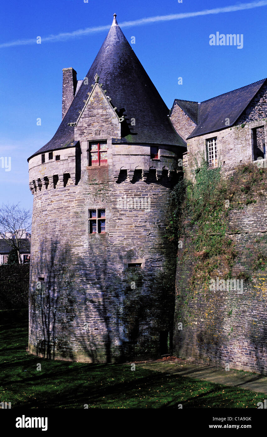 Francia, Morbihan, Pontivy, castello feudale (1485) Foto Stock