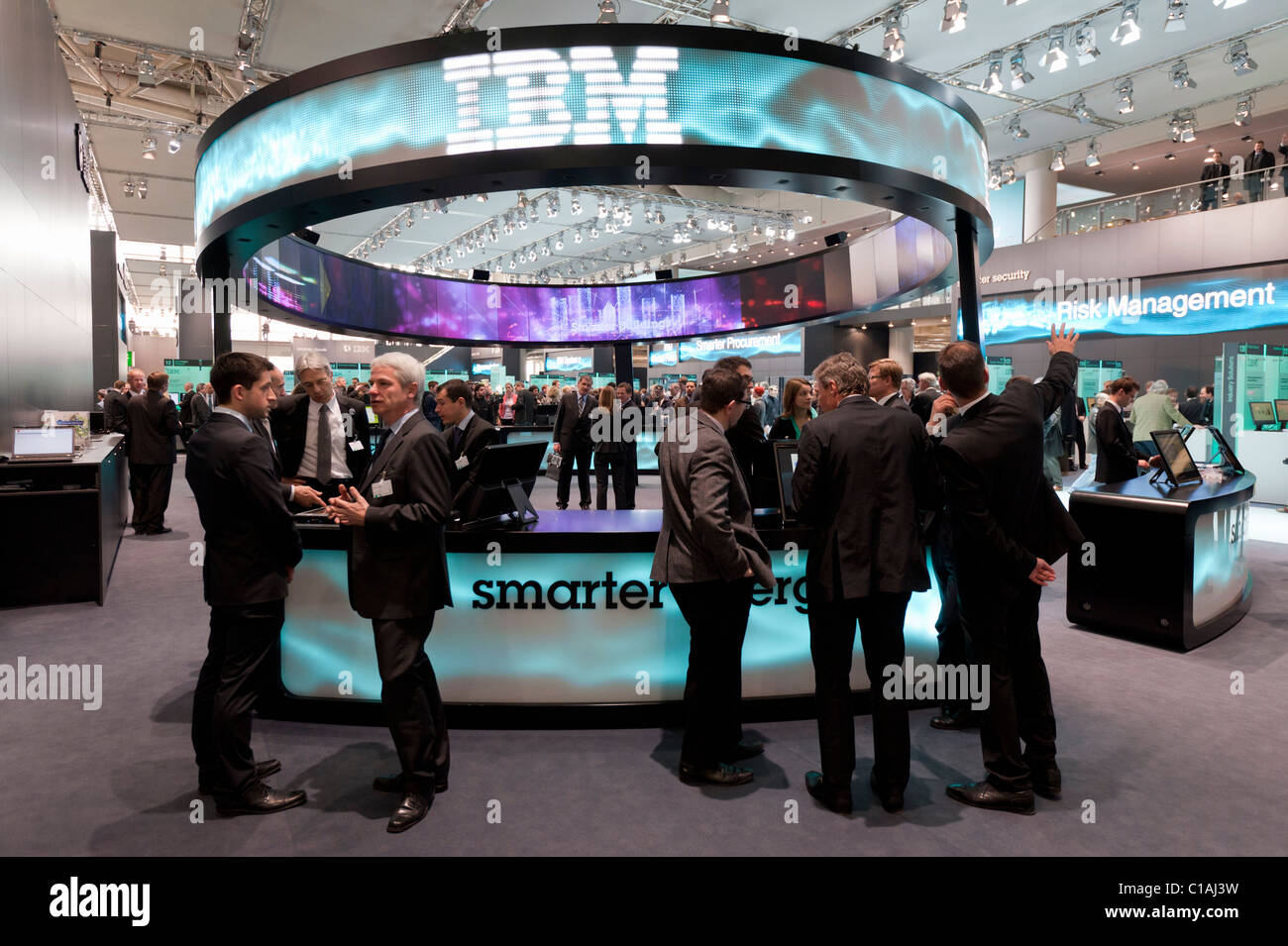 IBM stand alla fiera Cebit di Hannover, Germania Foto Stock