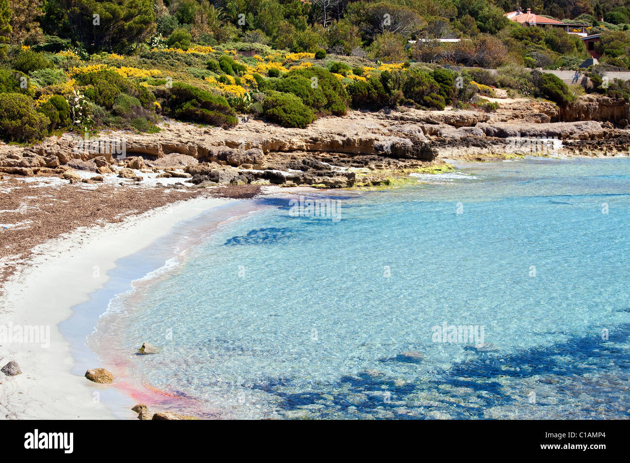 Cala Francese bay, Sa Bua, Porto Pino, Sant'Anna Arresi (CI), Sardegna,  Italia Foto stock - Alamy