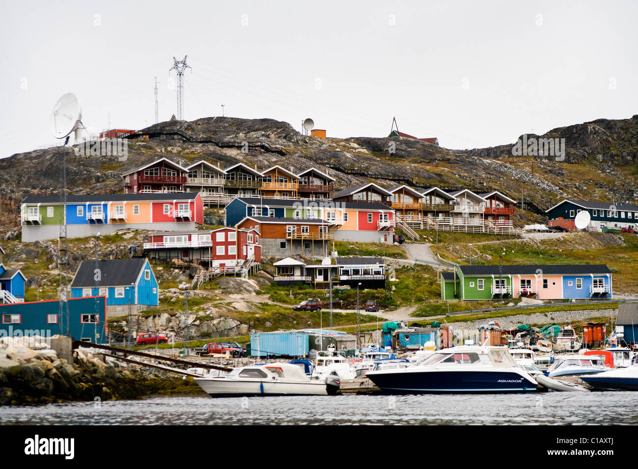Qaqortoq (Julianehåb), Groenlandia meridionale Foto Stock