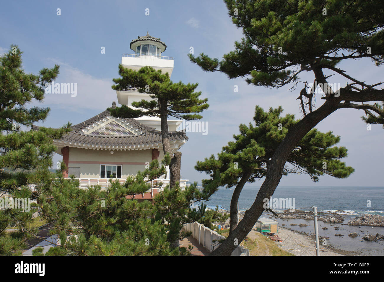 Gampo Songdaemal faro, Corea del sud (vista laterale) Foto Stock