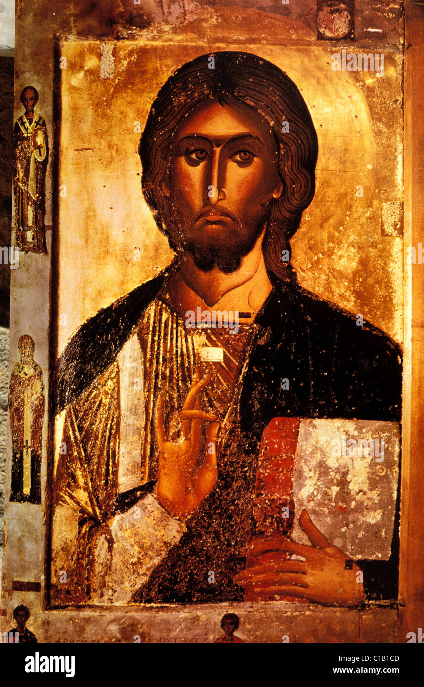 Cyprius, museo bizantina, icones Foto Stock