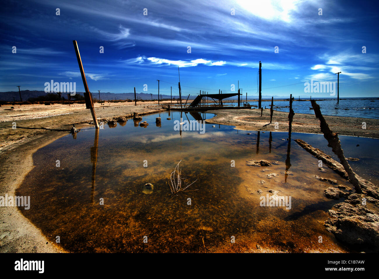 Salton Sea, California, Stati Uniti Foto Stock