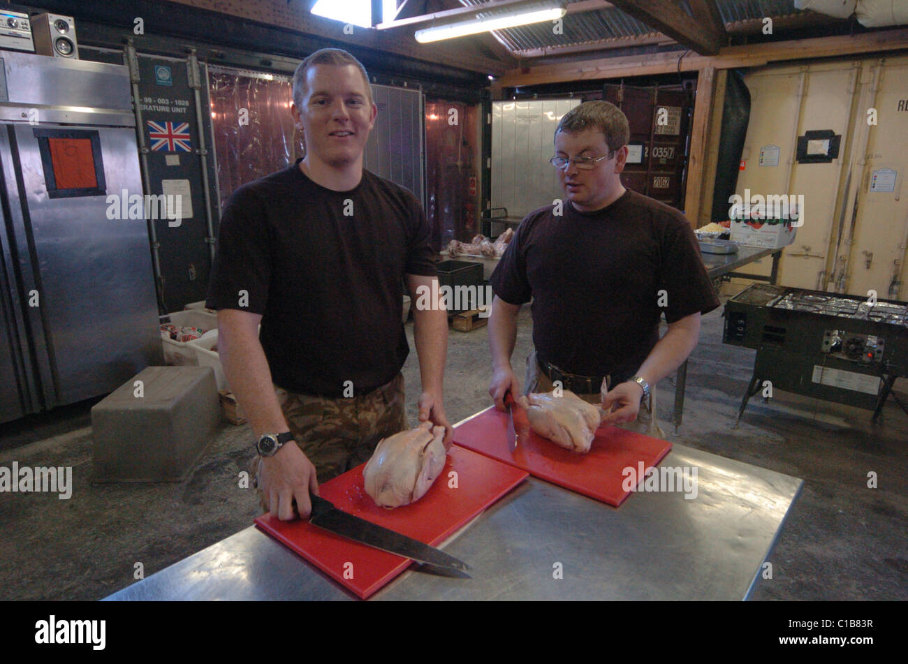 Un esercito marche sul suo stumick e a mantenere maral è inportant tha il cibo è buono. Foto Stock