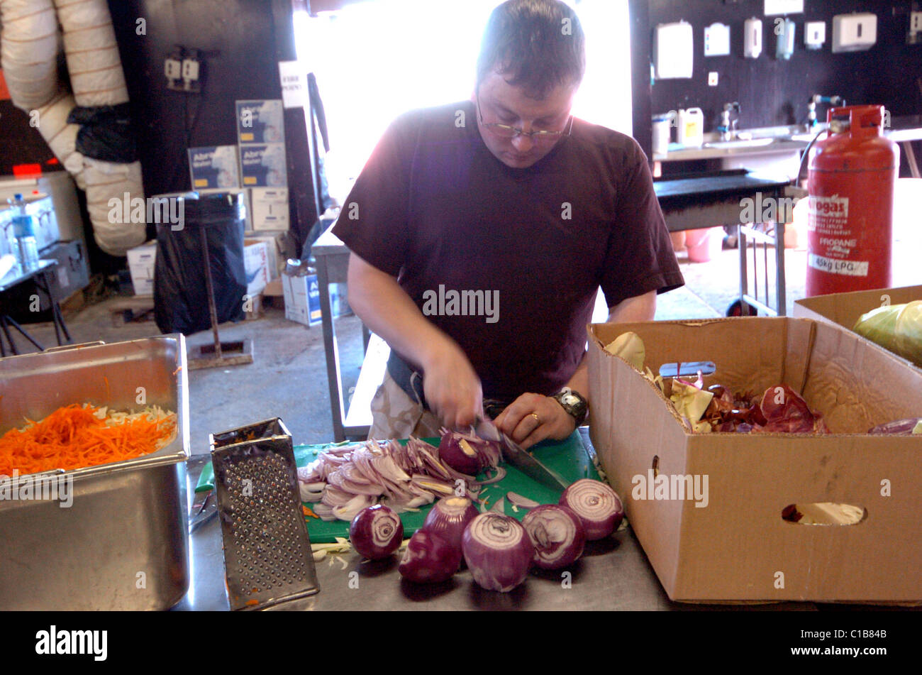 Un esercito marche sul suo stomaco e per mantenere il morale ed è importante che il cibo è buono. Foto Stock