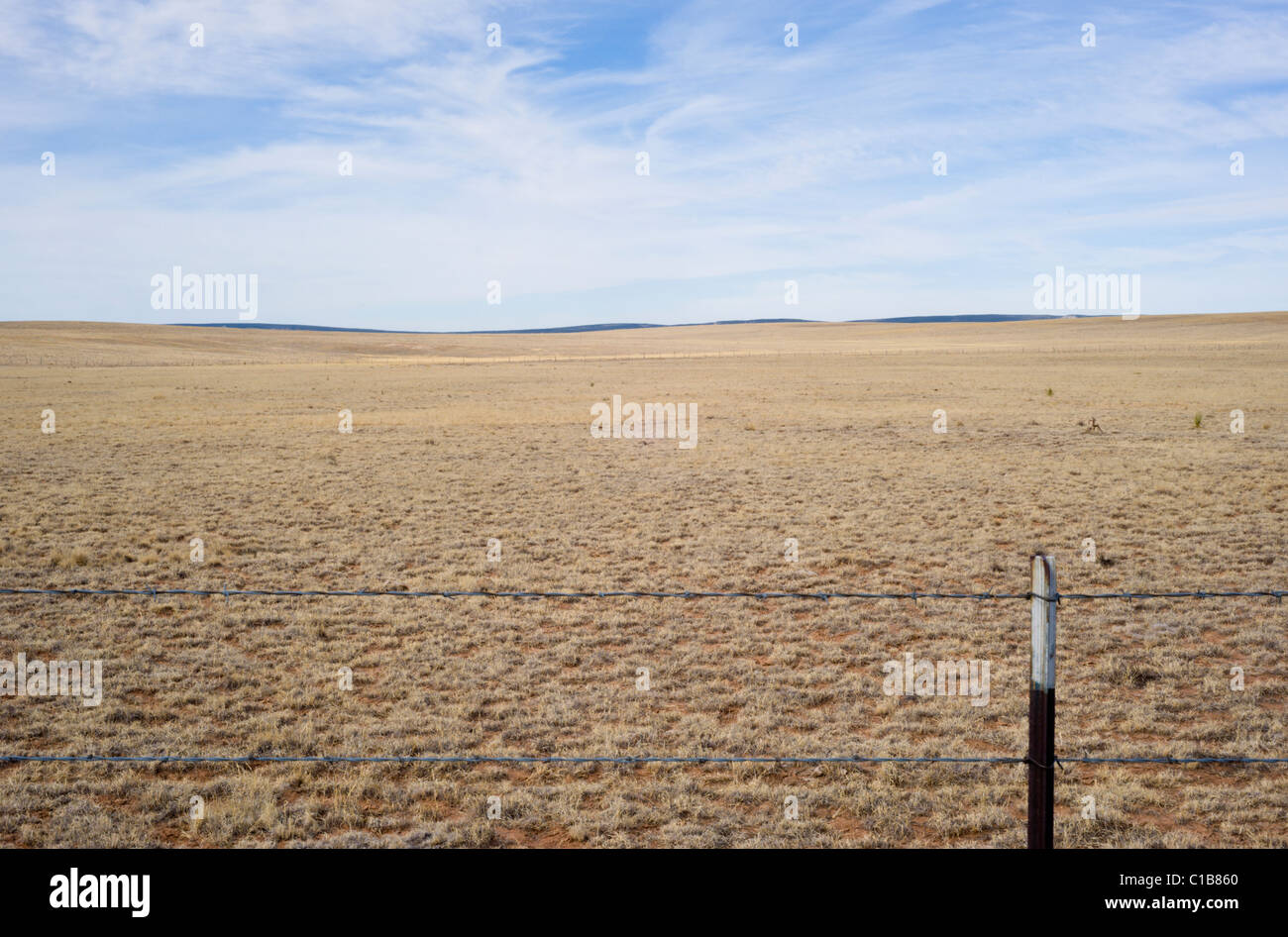 La vasta distesa delle alte pianure del Nuovo Messico. Foto Stock