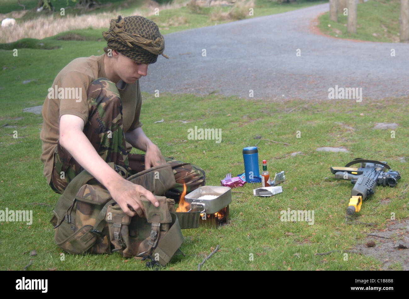 Un esercito marche sul suo stomaco e per mantenere il morale ed è importante che il cibo è buono. Foto Stock