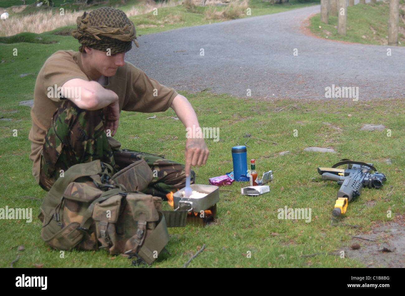 Un esercito marche sul suo stomaco e per mantenere il morale ed è importante che il cibo è buono. Foto Stock