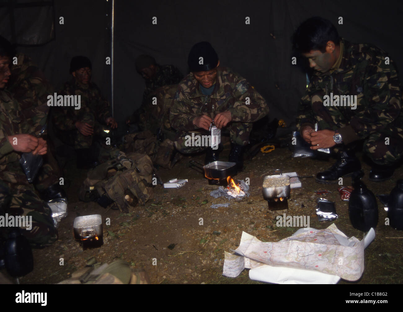 Un esercito marche sul suo stomaco e per mantenere il morale ed è importante che il cibo è buono. Foto Stock