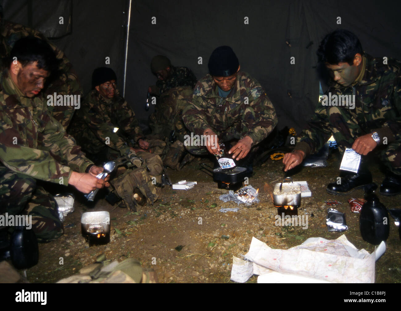 Un esercito marche sul suo stomaco e per mantenere il morale ed è importante che il cibo è buono. Foto Stock