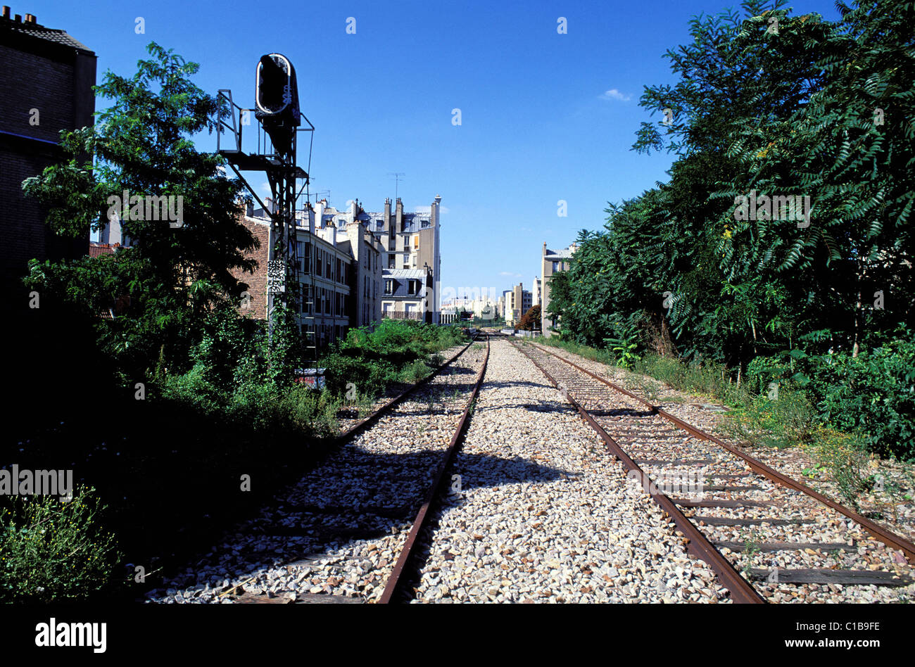 Francia, Parigi, la petite ceinture (il piccolo belt) ex ferrovia Foto Stock