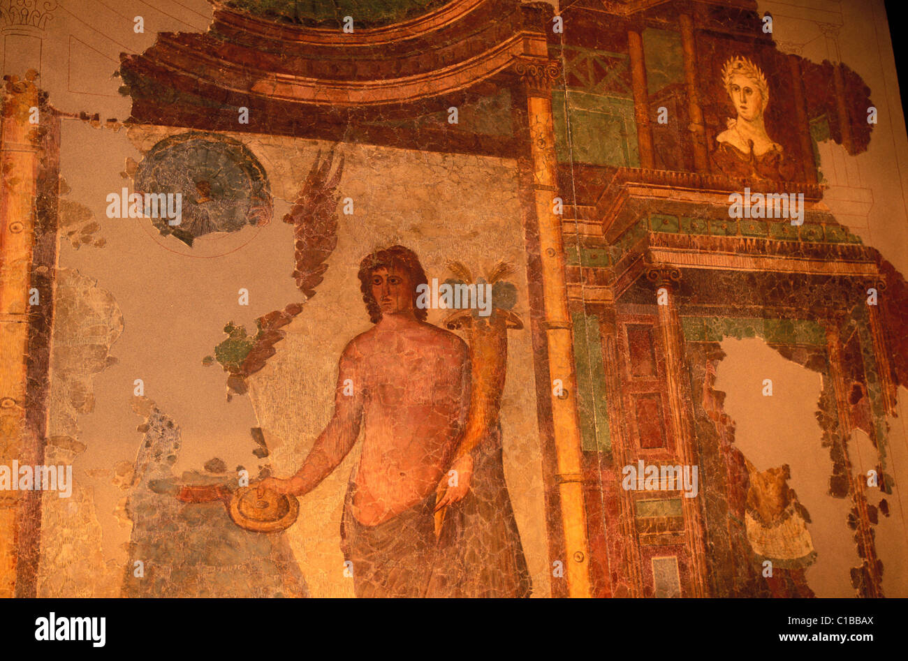 Francia, Aude, Narbonne, Palais des Archevêques, museo archeologico, affresco Romano Foto Stock