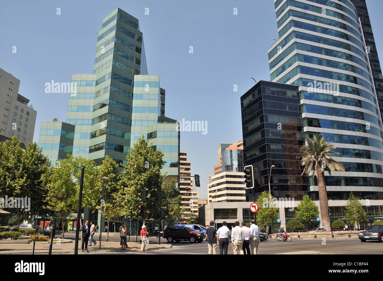 Edifici moderni, Santiago de Chile, Sud America Foto Stock