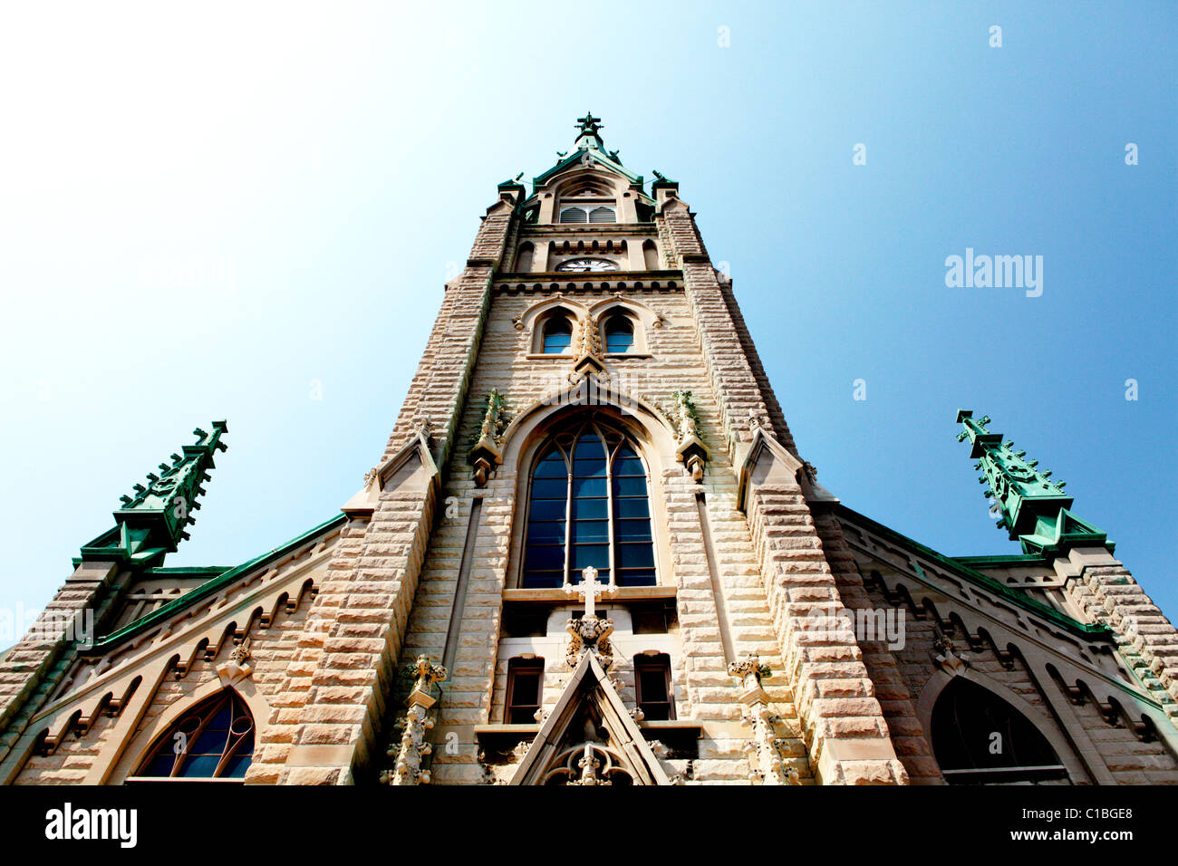 San Alfonso CHIESA CATTOLICA CHICAGO IL ILLINOIS USA AMERICAN altare interno gotico neo classica architettura sacrale, TEMP Foto Stock