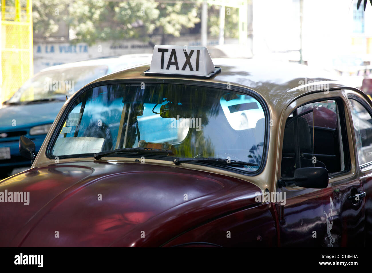 VW Beetle Taxi Città del Messico MESSICO Foto Stock