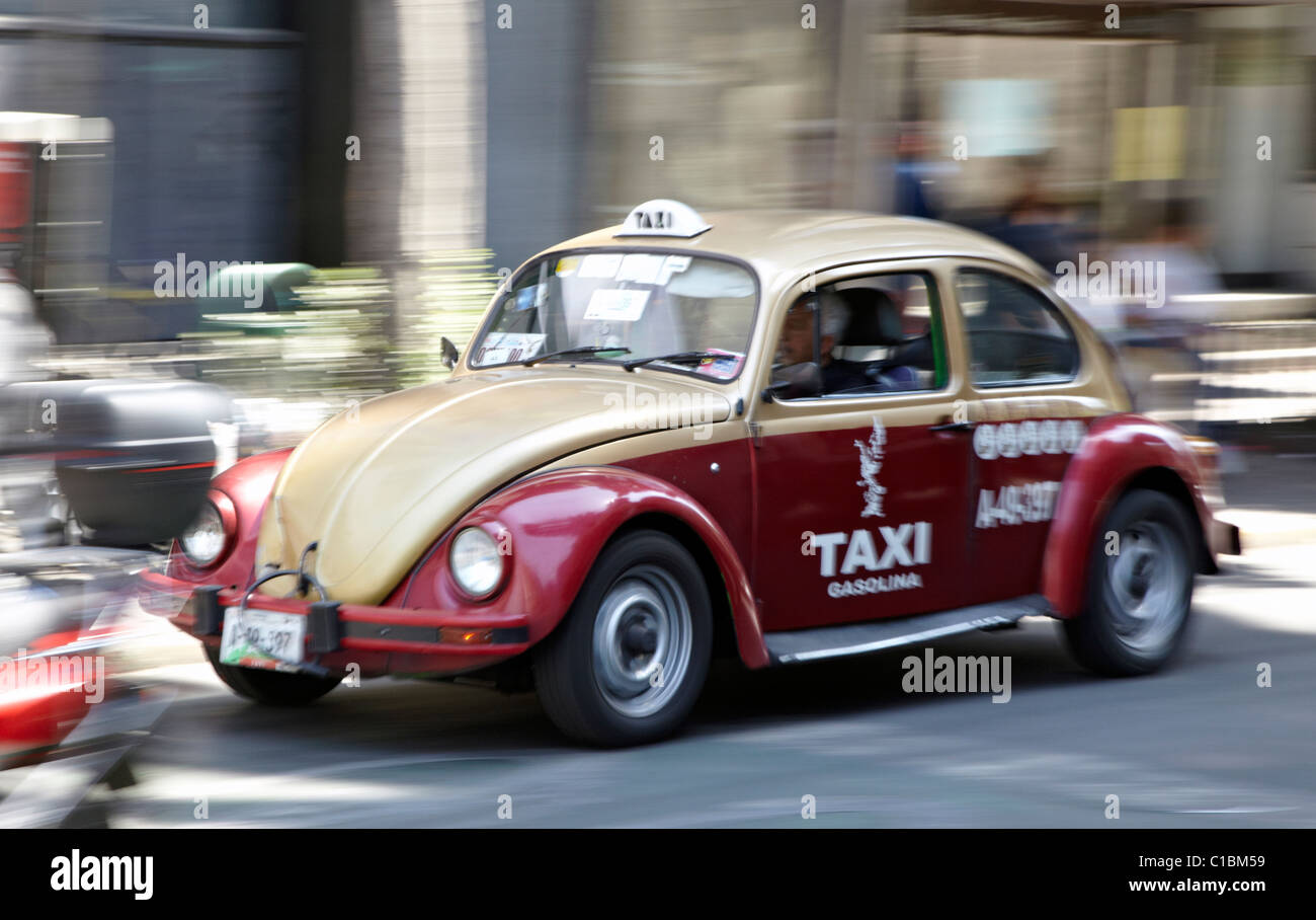 VW Beetle Taxi Città del Messico MESSICO Foto Stock