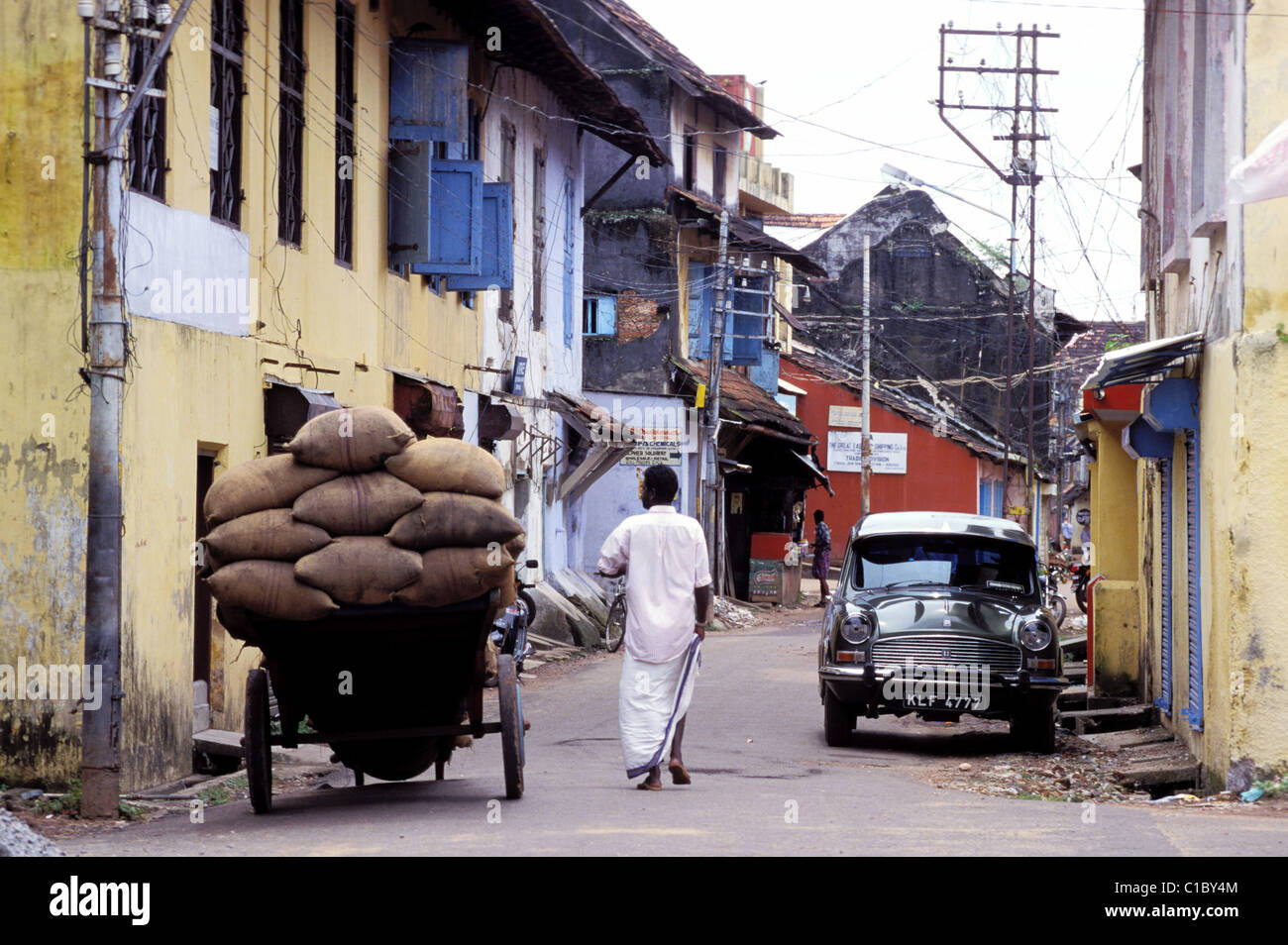 India Kerala, Cochin, quartiere ebraico Foto Stock